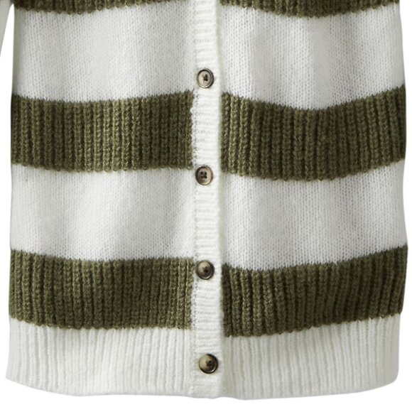 NWT Oshkosh B'gosh Girls Knit Sweater Green Striped Cardigan L/S Top 6, … - Picture 4 of 5